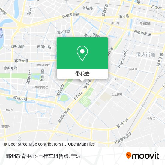 鄞州教育中心-自行车租赁点地图