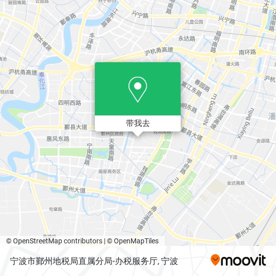 宁波市鄞州地税局直属分局-办税服务厅地图