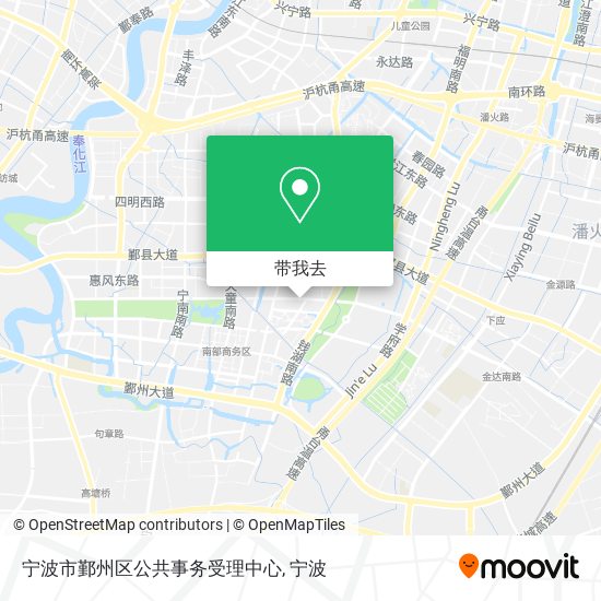 宁波市鄞州区公共事务受理中心地图