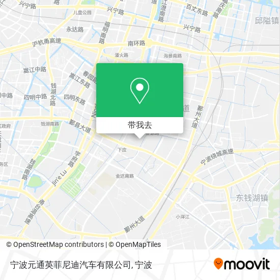 宁波元通英菲尼迪汽车有限公司地图