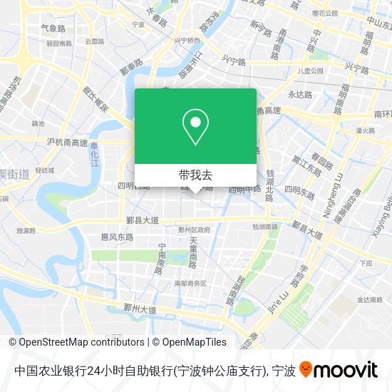 中国农业银行24小时自助银行(宁波钟公庙支行)地图