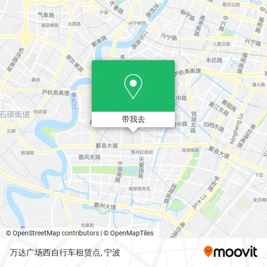万达广场西自行车租赁点地图