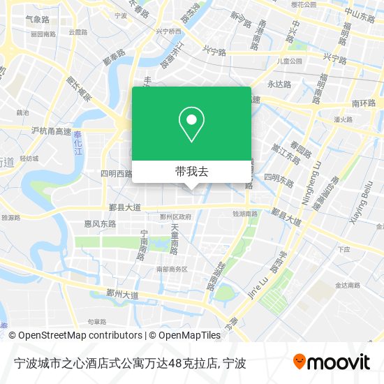 宁波城市之心酒店式公寓万达48克拉店地图