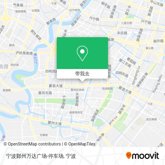 宁波鄞州万达广场-停车场地图