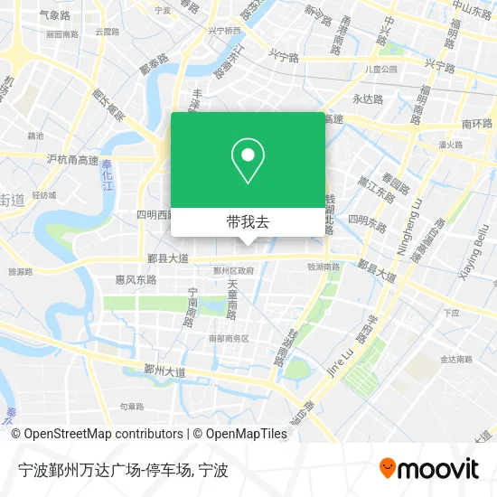 宁波鄞州万达广场-停车场地图