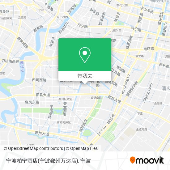 宁波柏宁酒店(宁波鄞州万达店)地图