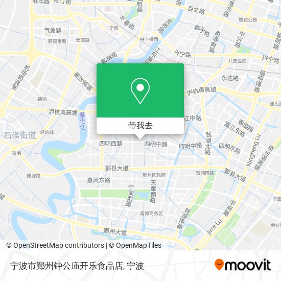 宁波市鄞州钟公庙开乐食品店地图