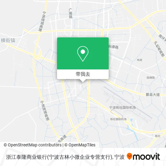 浙江泰隆商业银行(宁波古林小微企业专营支行)地图