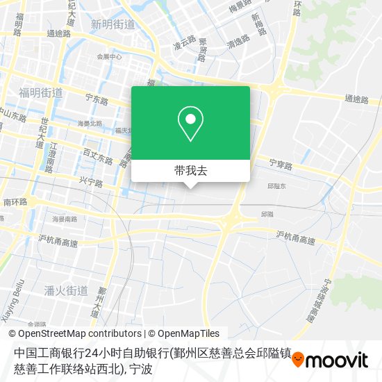 中国工商银行24小时自助银行(鄞州区慈善总会邱隘镇慈善工作联络站西北)地图
