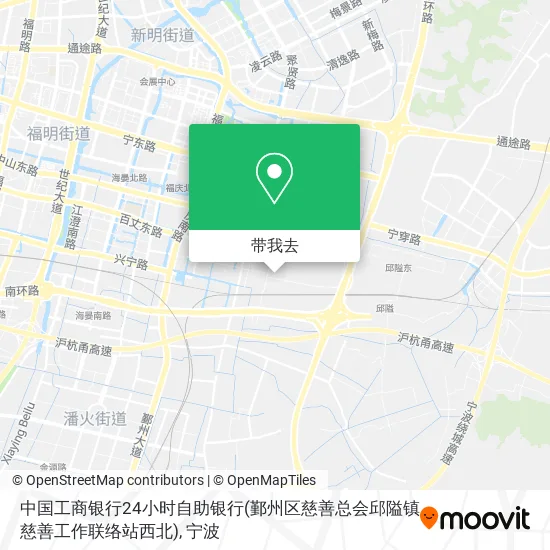 中国工商银行24小时自助银行(鄞州区慈善总会邱隘镇慈善工作联络站西北)地图