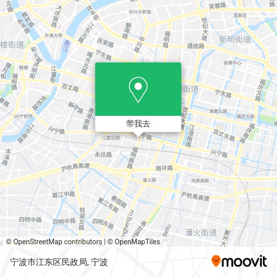 宁波市江东区民政局地图