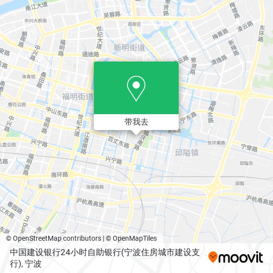 中国建设银行24小时自助银行(宁波住房城市建设支行)地图