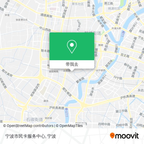 宁波市民卡服务中心地图