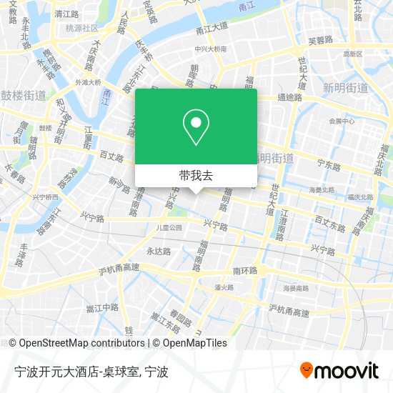 宁波开元大酒店-桌球室地图