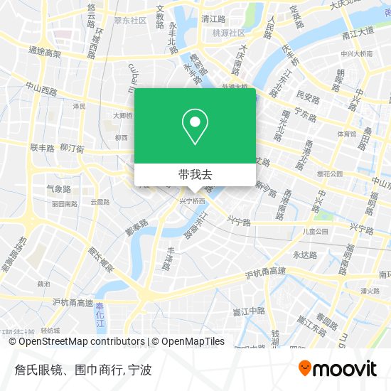 詹氏眼镜、围巾商行地图
