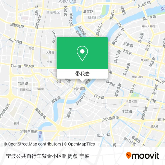 宁波公共自行车紫金小区租赁点地图