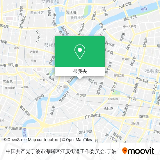 中国共产党宁波市海曙区江厦街道工作委员会地图