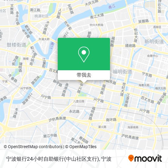 宁波银行24小时自助银行(中山社区支行)地图