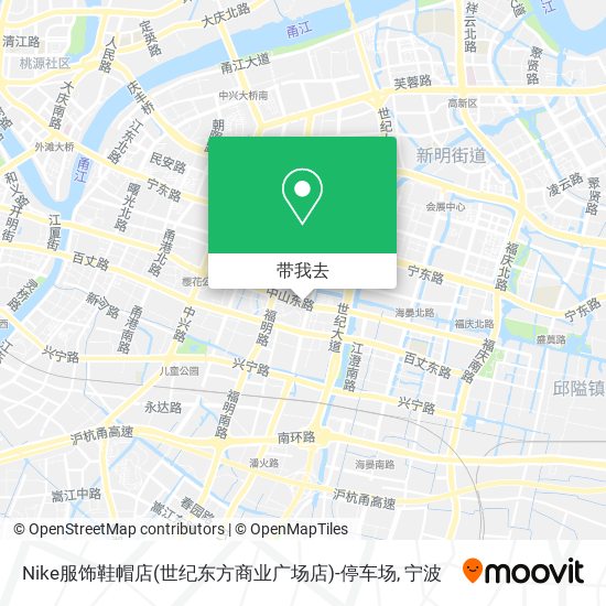 Nike服饰鞋帽店(世纪东方商业广场店)-停车场地图