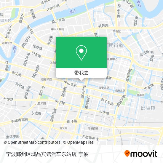 宁波鄞州区城品宾馆汽车东站店地图