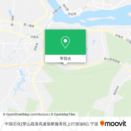 中国石化(穿山疏港高速柴桥服务区上行加油站)地图