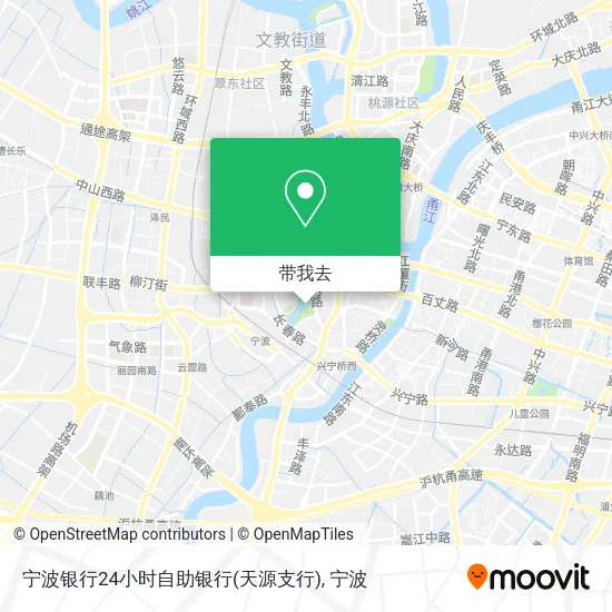 宁波银行24小时自助银行(天源支行)地图