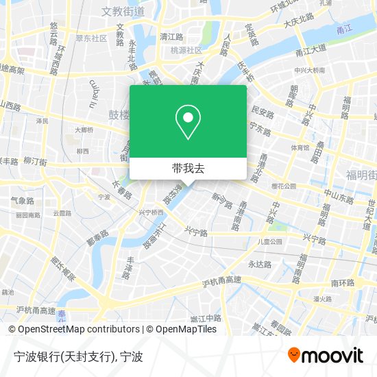 宁波银行(天封支行)地图