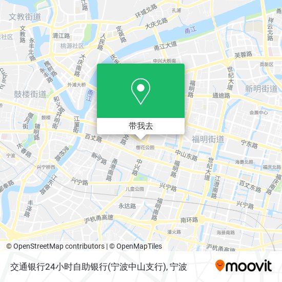 交通银行24小时自助银行(宁波中山支行)地图