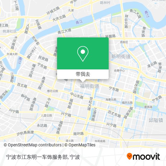 宁波市江东明一车饰服务部地图