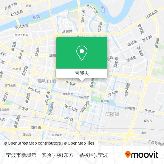 宁波市新城第一实验学校(东方一品校区)地图