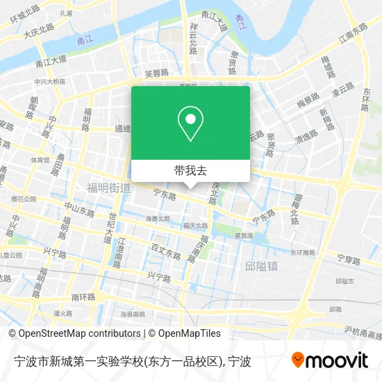 宁波市新城第一实验学校(东方一品校区)地图