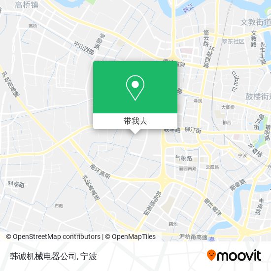 韩诚机械电器公司地图