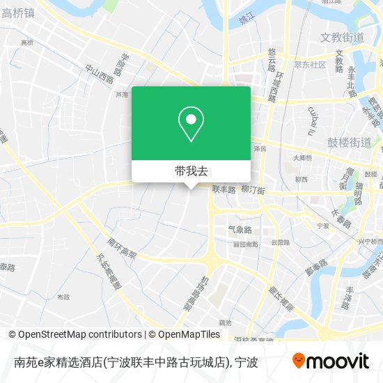 南苑e家精选酒店(宁波联丰中路古玩城店)地图