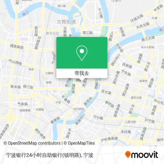 宁波银行24小时自助银行(镇明路)地图
