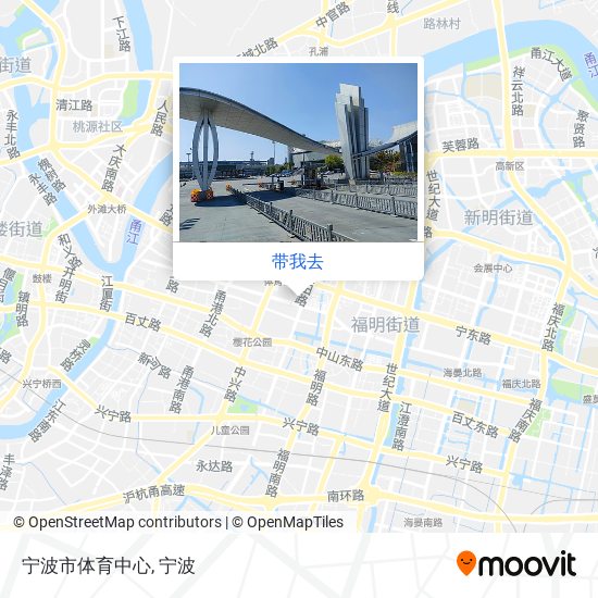 宁波市体育中心地图