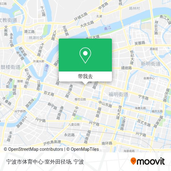 宁波市体育中心-室外田径场地图