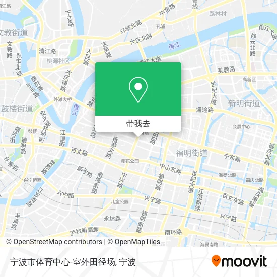 宁波市体育中心-室外田径场地图