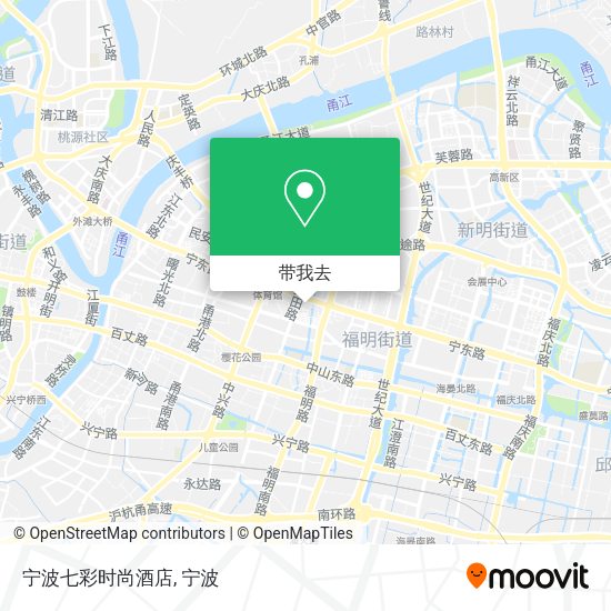 宁波七彩时尚酒店地图