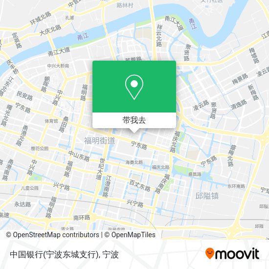 中国银行(宁波东城支行)地图