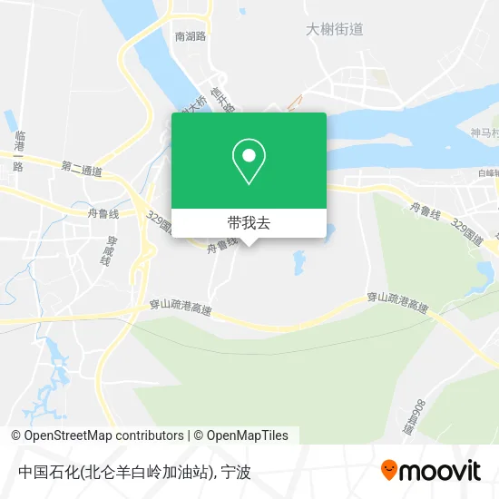 中国石化(北仑羊白岭加油站)地图
