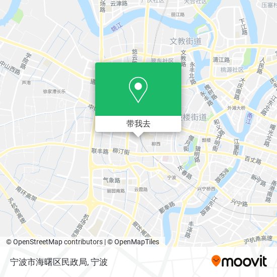 宁波市海曙区民政局地图