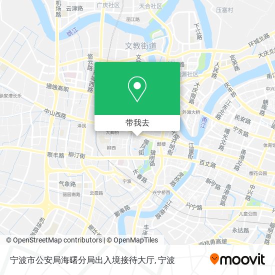 宁波市公安局海曙分局出入境接待大厅地图