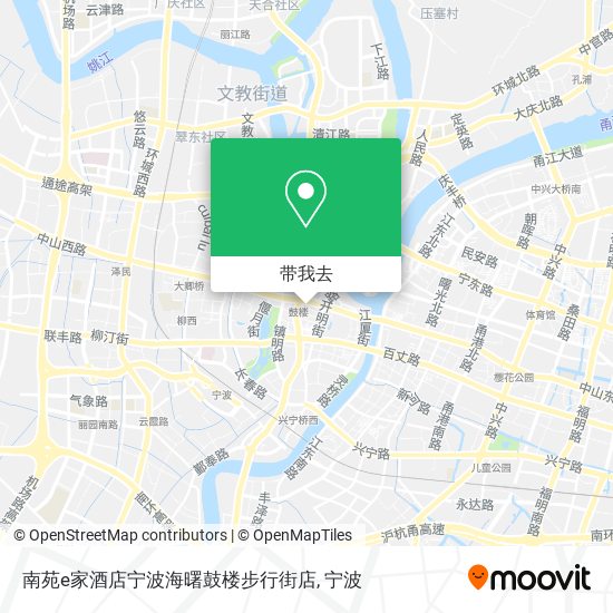 南苑e家酒店宁波海曙鼓楼步行街店地图