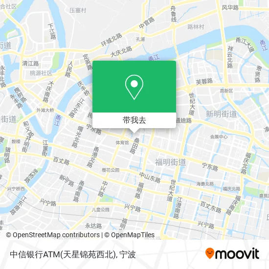 中信银行ATM(天星锦苑西北)地图