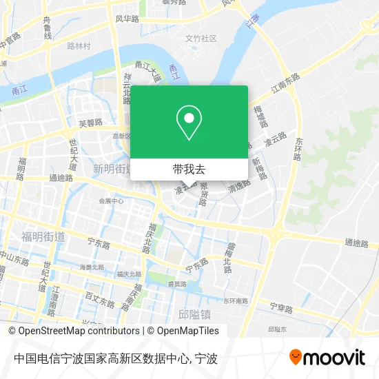 中国电信宁波国家高新区数据中心地图