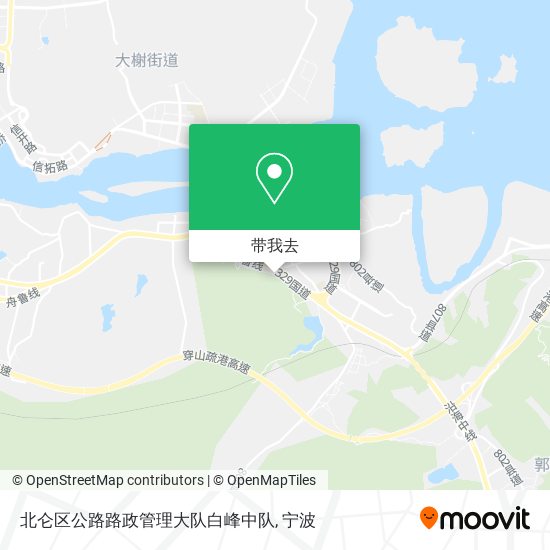 北仑区公路路政管理大队白峰中队地图