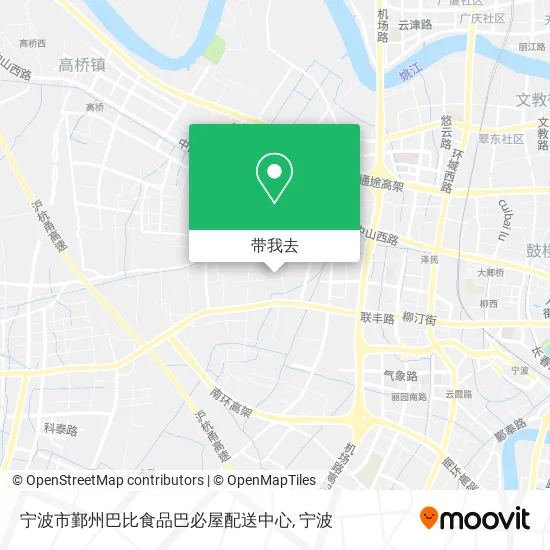宁波市鄞州巴比食品巴必屋配送中心地图
