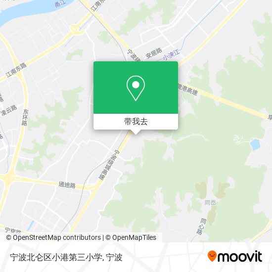 宁波北仑区小港第三小学地图