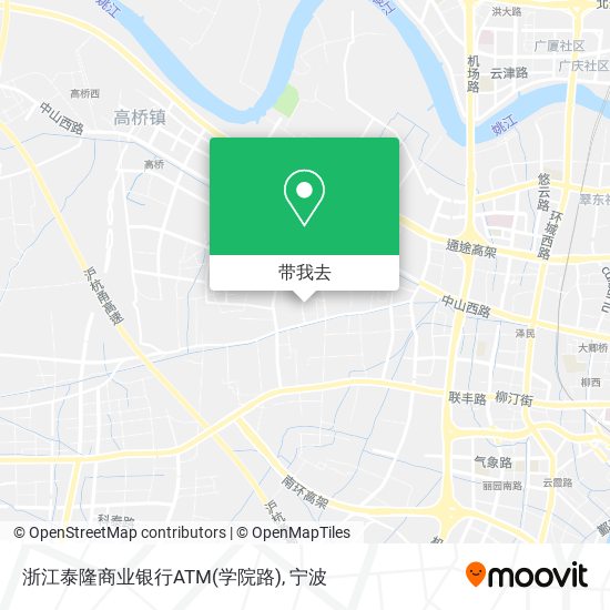 浙江泰隆商业银行ATM(学院路)地图