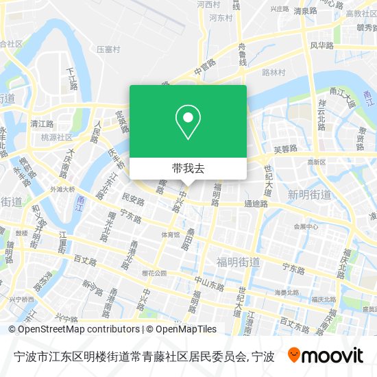 宁波市江东区明楼街道常青藤社区居民委员会地图